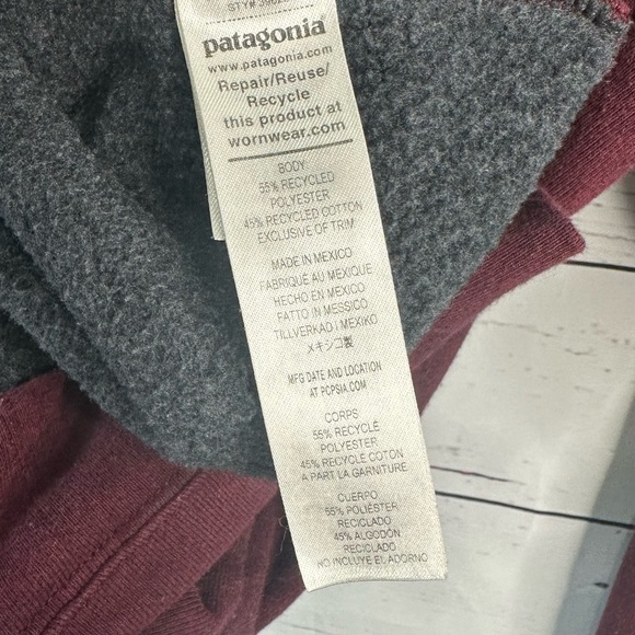 Patagonia Burgundy Hoodie with Logo - Picture 7 of 7